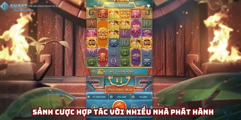 Sảnh game slots Shbet hợp tác nhiều đơn vị uy tín