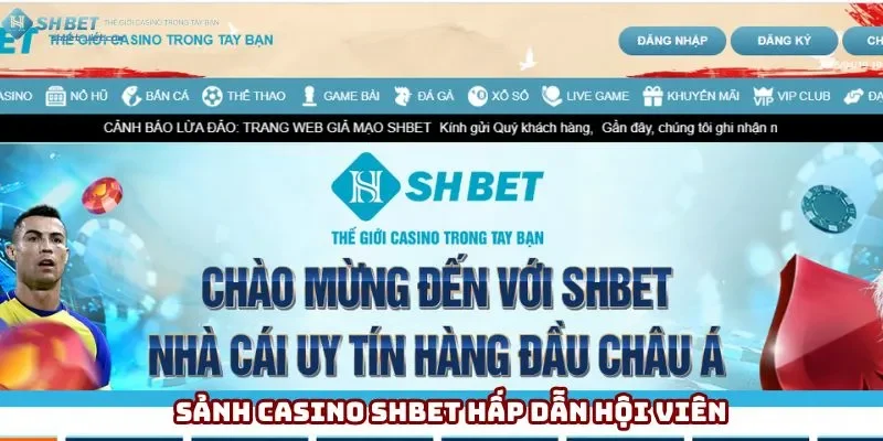 Sảnh casino Shbet hấp dẫn hội viên